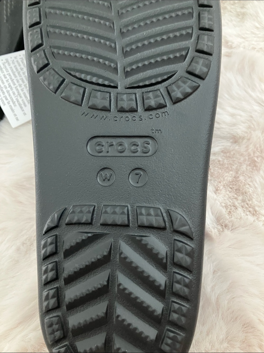 NWT CROCS Black Glitter Wedge Flip Sandals - Picture 3 of 6